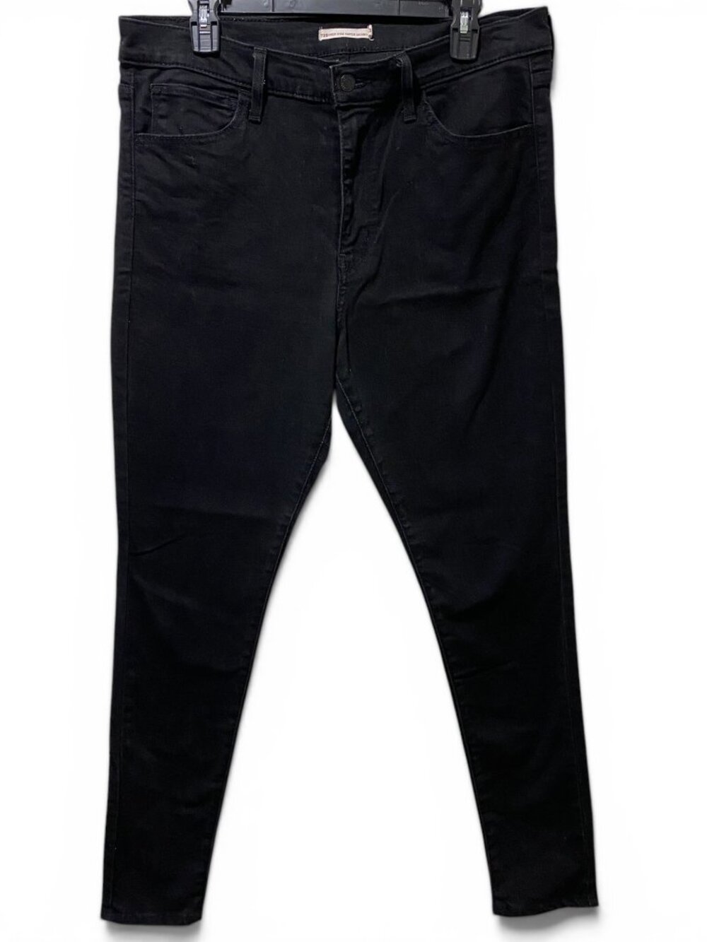 Levis 720 High Rise Super Skinny Jeans Womens 33x30 Black Stretch Denim